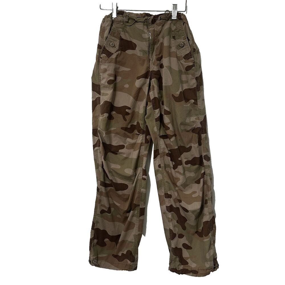 American Eagle Outfitters Women's Brown Camo Stretch Parachute Pants XS